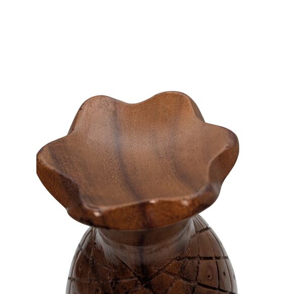 Mid-Century Modern VTG Leilani Monkey Pod Wood Pineapple Toothpick Holder - Picture 2 of 8